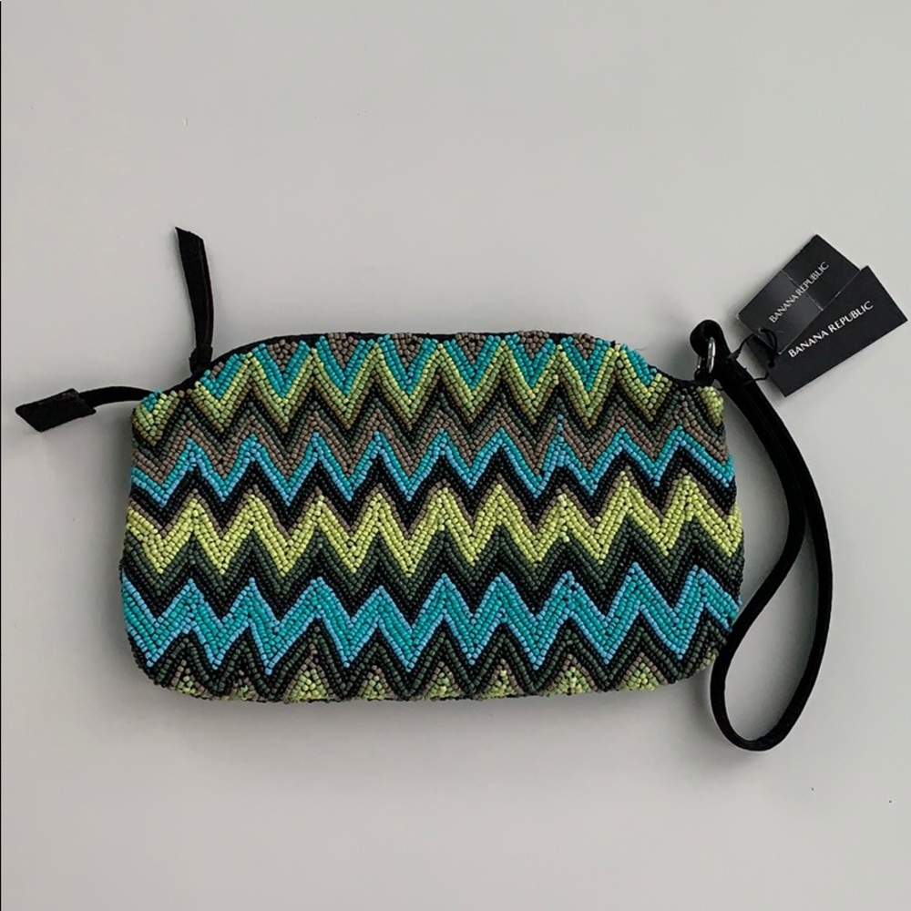 Banana Republic Hand Beaded Clutch/Wristlet